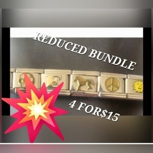 J.M.Italia Charm Bracelet With 10 Charms.BUNDLE SALE 4 STARRED ITEMS FOR $15